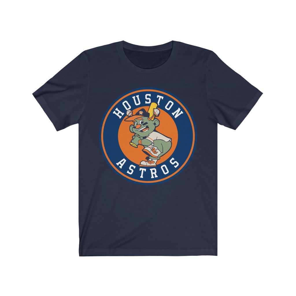 Printify Orbit Houston Astros Baseball T-Shirt - Pstve Brand Navy / M