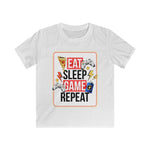 Eat sleep game repeat t-shirt - white - PSTVE Brand