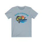 Bass fishing t-shirt - light blue -  PSTVE Brand