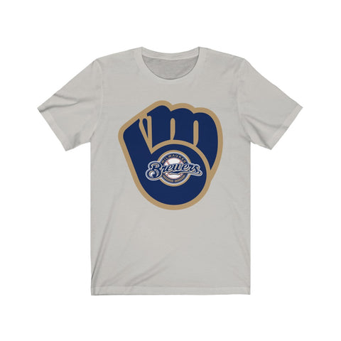 Brewer baseball t-shirt - Silver - PSTVE Brand