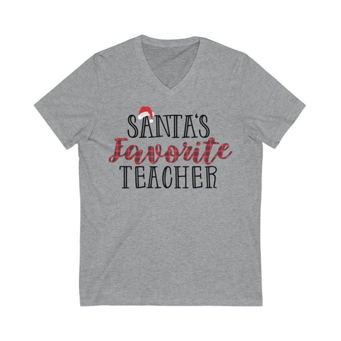 Santa's favorite teacher v-neck - PSTVE BRAND