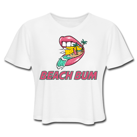 Beach bum cropped top t-shirt - white - PSTVE Brand